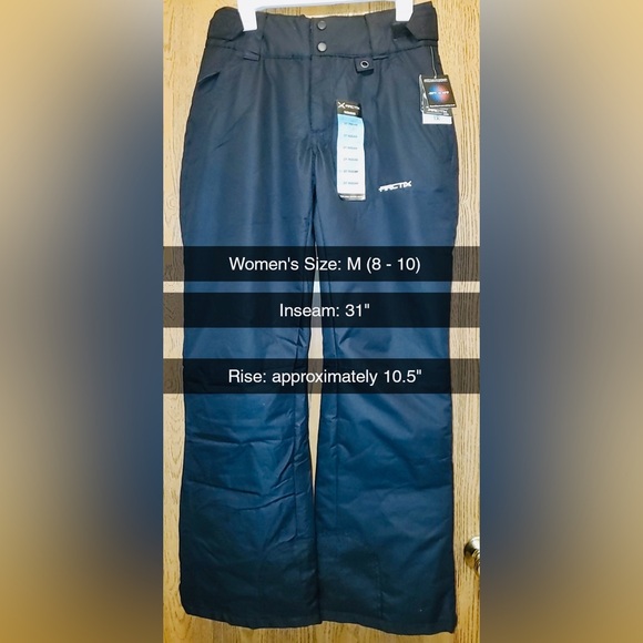 NWT Arctix Women's Premium Insulated Snow Pants | Black | Size: M (8 - 10) - Picture 13 of 14